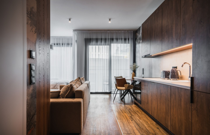 Apartament typu Studio z rozkładaną sofą na 5. piętrze