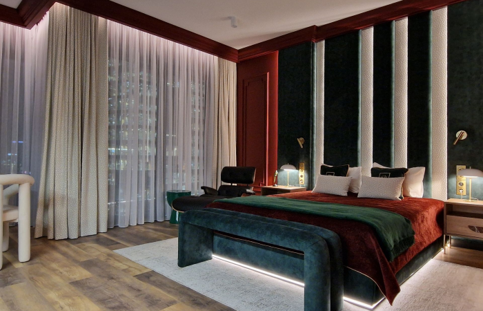 Studio typu Deluxe z łóżkiem typu king-size na 25 piętrze